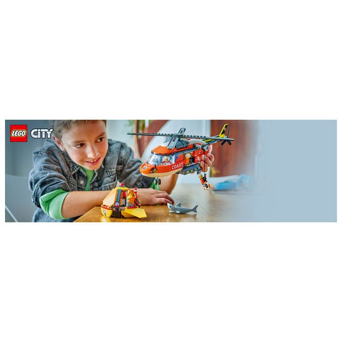 Lego 60503 City Elicottero della Guardia Costiera Set di Costruzione 551 Pezzi 4 Minifigure per Bambini 7 Anni