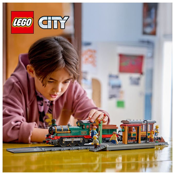 Lego 60511 City Treno a Vapore Vintage Set Costruibile 575 Pezzi 5 Minifigure per Bambini 7+