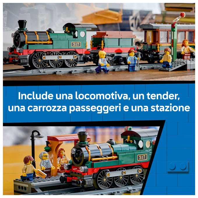 Lego 60511 City Treno a Vapore Vintage Set Costruibile 575 Pezzi 5 Minifigure per Bambini 7+
