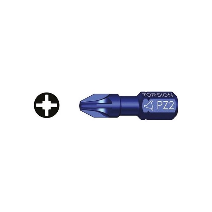 Krino Confezione 10 Pz. Inserti Torsion Pozidriv 1-4 Misura - 1X25