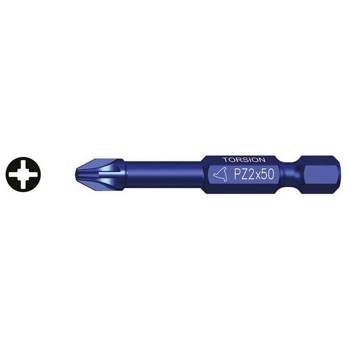 Krino Confezione 5 Pz. Inserti Torsion Pozidriv 1-4- Misura - 2X50