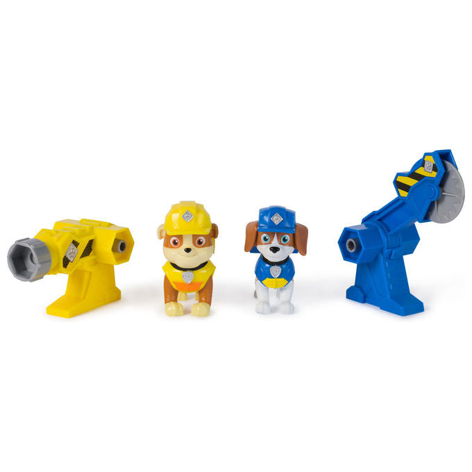Spin Master 6071661 Rubble and Crew Power Tool Pups Set Personaggi Giocattolo con 2 Attrezzi e 2 Accessori colore Multicolore