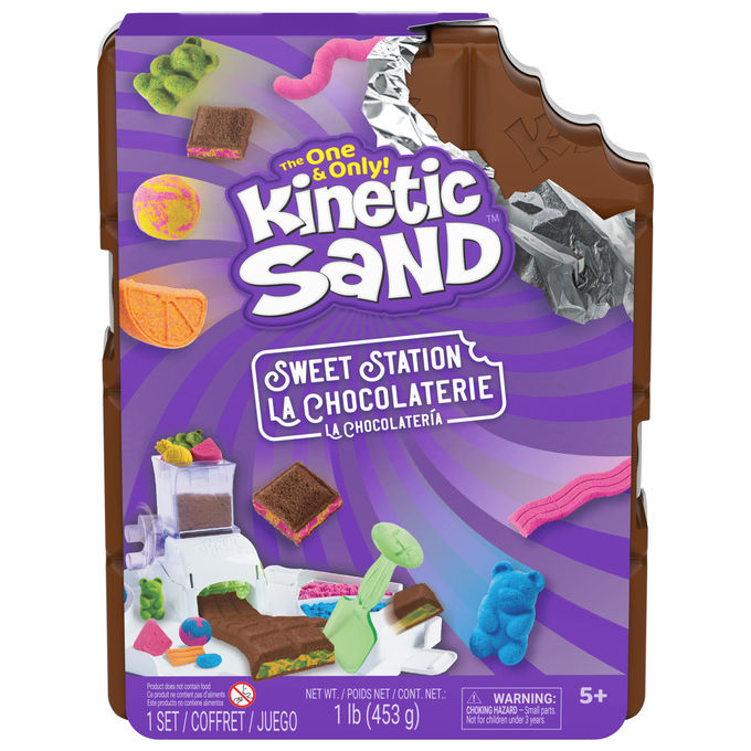 Spin Master 6075652 Laboratorio dei Dolci con Sabbia Modellabile 453 g e 8 Attrezzi Giocattolo Sensoriale per Bambini 5+ Anni colore Multicolore