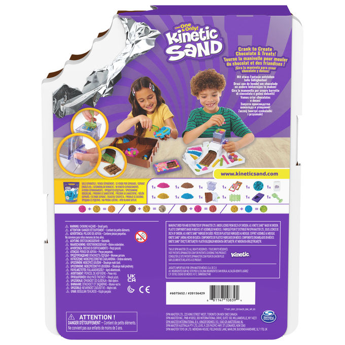 Spin Master 6075652 Laboratorio dei Dolci con Sabbia Modellabile 453 g e 8 Attrezzi Giocattolo Sensoriale per Bambini 5+ Anni colore Multicolore