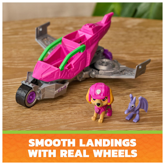 Paw Patrol 6075758 Skye Dino Rescue Jet con Ali Ripiegabili e Tenaglia Funzionante Personaggio Incluso colore Multicolore