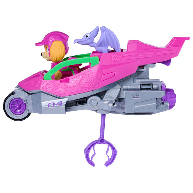 Paw Patrol 6075758 Skye Dino Rescue Jet con Ali Ripiegabili e Tenaglia Funzionante Personaggio Incluso colore Multicolore