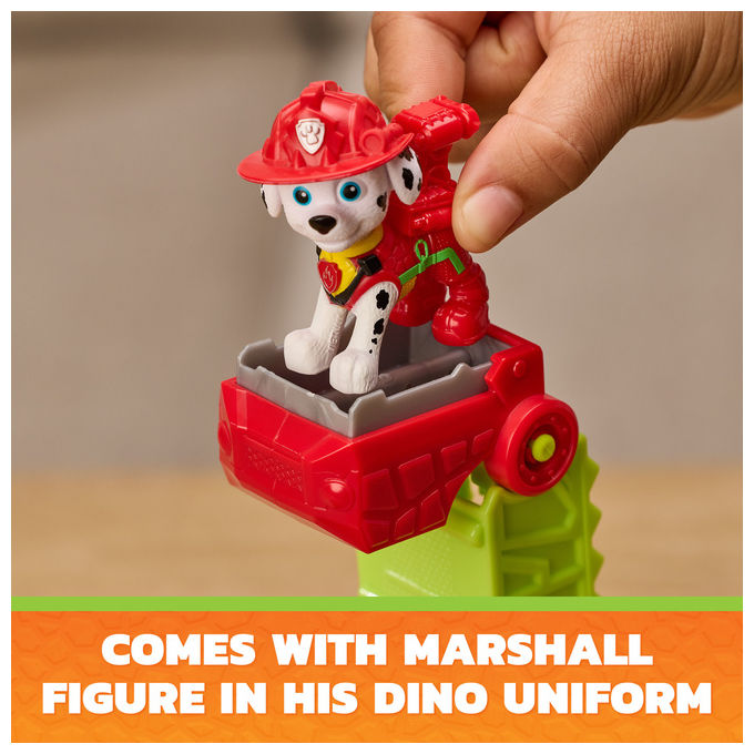 Paw Patrol 6076167 Dino Rescue Responder Camion dei Pompieri con Action Figure di Marshall e 3 Proiettili colore Multicolore