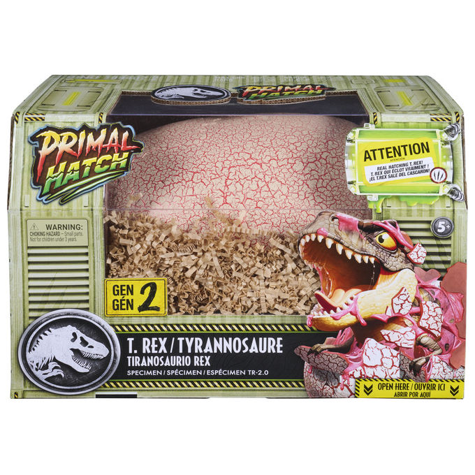 SPIN MASTER 6076597 Primal Hatch Dinosauro Giocattolo Interattivo con Schiusa dell’Uovo Suoni e Reazioni Parti Articolate Accessori Clicker e Cibo incluso colore Nero