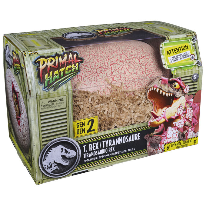 SPIN MASTER 6076597 Primal Hatch Dinosauro Giocattolo Interattivo con Schiusa dell’Uovo Suoni e Reazioni Parti Articolate Accessori Clicker e Cibo incluso colore Nero