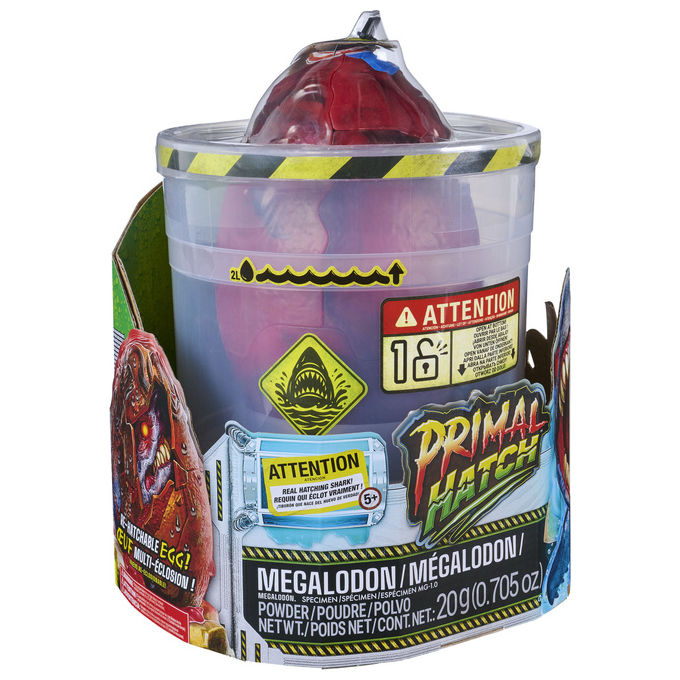 Spin Master 6076677 Uovo di Squalo Megalodon Primal Hatch Giocattolo Interattivo con Effetti Sonori e Luminosi Dimensione 40,6 cm colore Multicolore