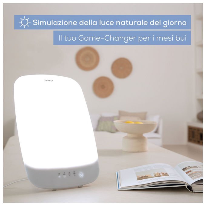Beurer TL85 Lampada Antidepressiva 12.000 lux Timer Funzione Memoria LED UV-free colore Bianco
