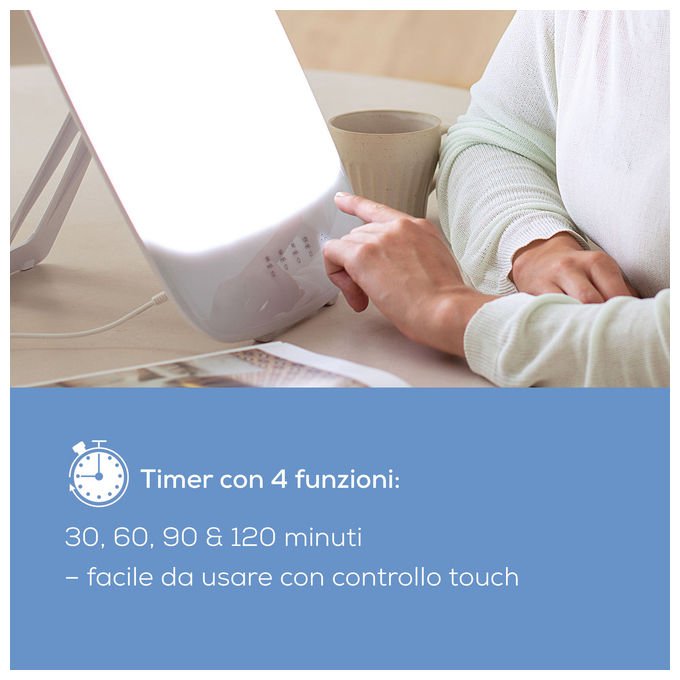 Beurer TL85 Lampada Antidepressiva 12.000 lux Timer Funzione Memoria LED UV-free colore Bianco