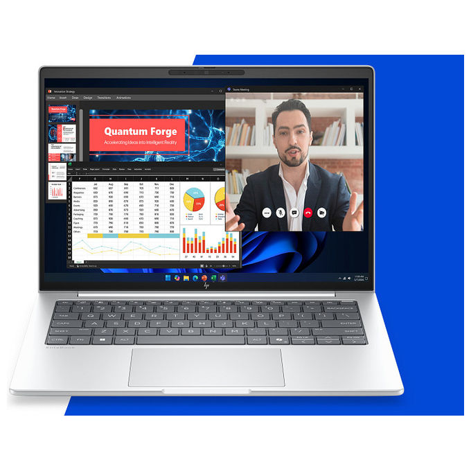 HP E13XBAT HP EliteBook 8 G2a Computer portatile AMD Ryzen AI 5 32 GB LPDDR5x 512 GB SSD Wi-Fi 7 Windows 11 Pro colore Argento