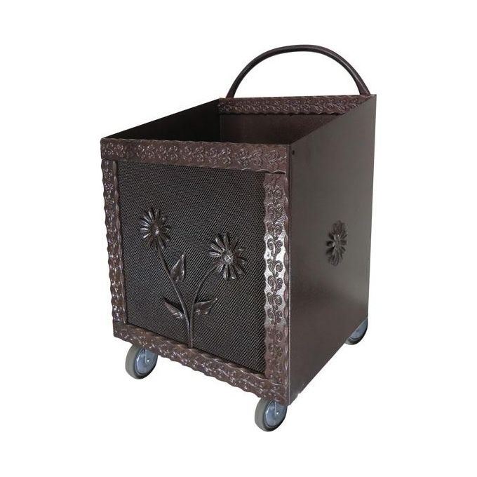 MILLE Portapellet Ruote cm 37x42 h 57 nero
