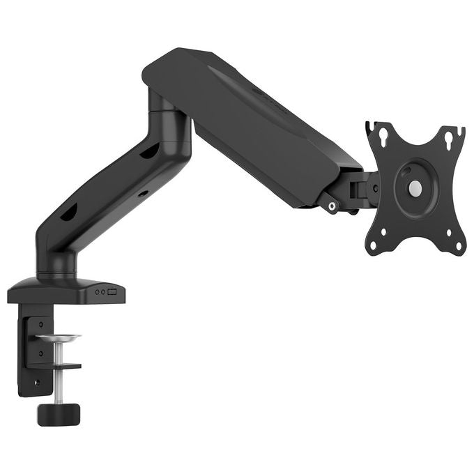 ICY BOX 61073 IB-MS203-T Supporto Monitor da Scrivania Regolabile Altezza fino a 406 mm Rotazione ±90° Inclinazione ±45° VESA 75x75 100x100 mm 9 Kg colore Grigio Argento