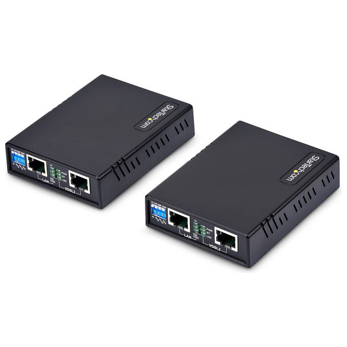 StarTech.com VDSL-LAN-EXTENDER-EU Kit Extender Ethernet VDSL2 Estensore di Rete su Doppino fino a 1 km Velocita' fino a 300 Mbit-s colore Nero