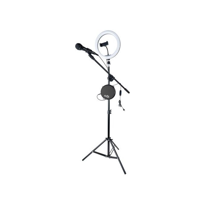 Meme Music Karaoke Lee Stage Microphone Wireless con Anello Led