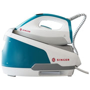 Singer True Blast 1.0 – Ferro da stiro con caldaia, potenza 2200 W, pressione 4 bar, autonomia continua, serbatoio 1,0 L, colpo vapore rapido, piastra antiaderente, colore Bianco-Blu