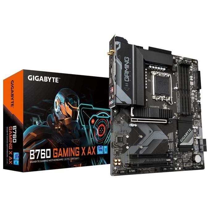 GIGABYTE Scheda Madre B760 GAMING X AX LGA 1700 con Supporto 4x DDR5 4x SATA e 3x M.2 per Prestazioni Superiori in Gaming