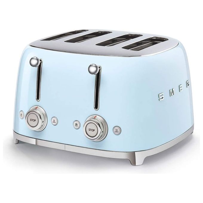 Smeg TSF03PBEU Estetica 50's Style Tostapane 4 Fette 6 Livelli di Doratura Azzurro