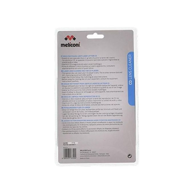 Meliconi Cd Cleaner per Pulizia PC e Periferiche Efficace Ristrutturazione Dischi per un Uso Ottimale