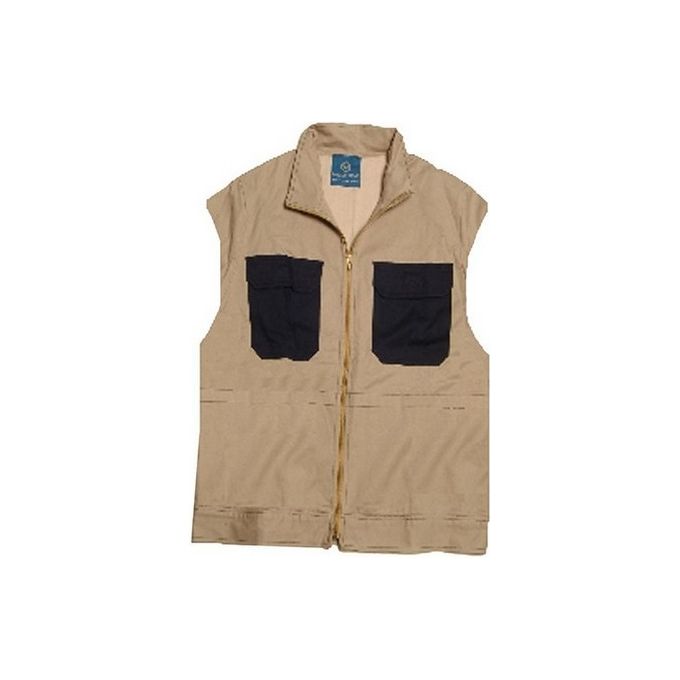 Mafew Gilet Giove Bicolore 100% Cotone Sanfor Taglia Xxl