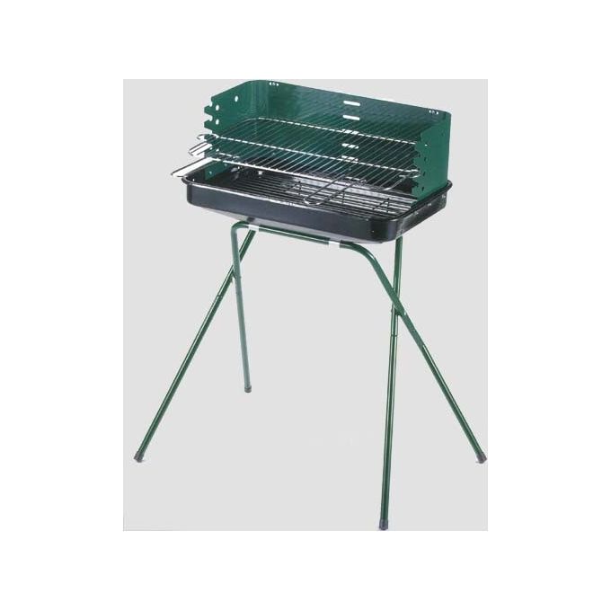 OMPAGRILL Barbecue 60-40 Green per Giardino con Struttura Resistente e Design Funzionale per Grigliare all'Aperto