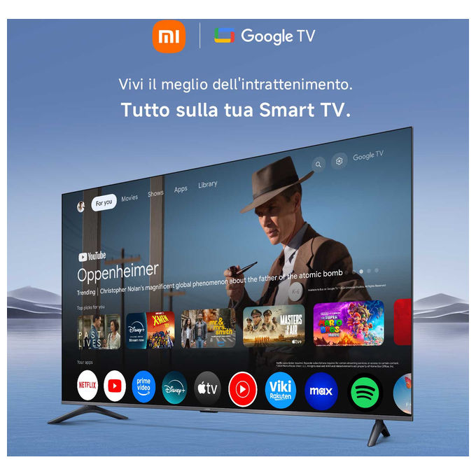 Xiaomi ELA5936EU TV A Pro 2026 Smart TV QLED 32'' HD Google TV Dolby Audio DTS Virtual:X colore Nero