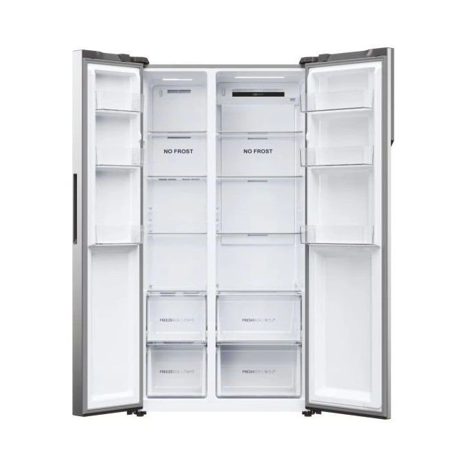 Haier HSR5918DNMP Serie 5 Frigorifero Side by Side 528 L 177,5 cm Classe D 38 dB Total No Frost Multi Airflow colore Platinum Inox