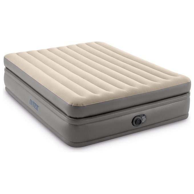 Intex 64164ND Dura-Beam Prime Comfort Materasso Gonfiabile Matrimoniale 152x203x51 cm Fiber-Tech Pompa Elettrica Integrata 272 Kg