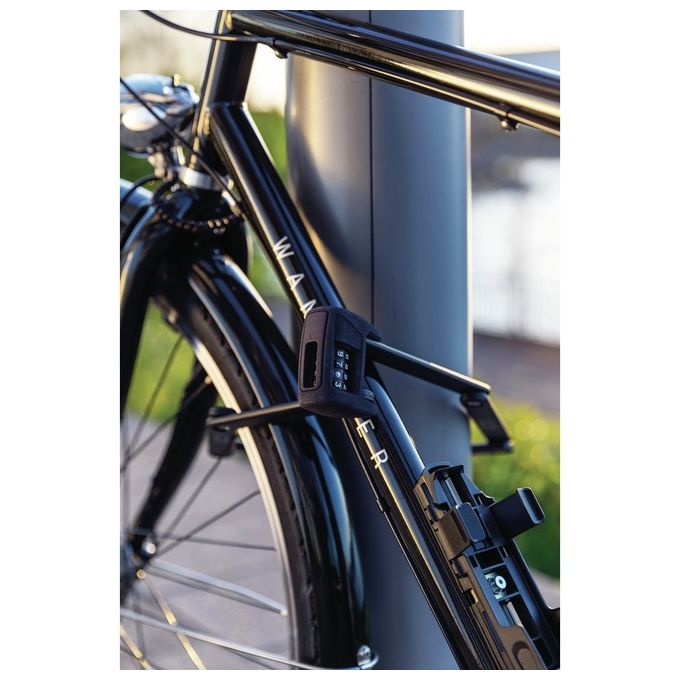 ABUS 99926 BORDO 6000C Lucchetto Pieghevole 120 cm 4 Cifre Codice Regolabile Acciaio Temprato Supporto SH incluso colore Nero