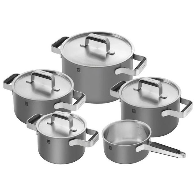 Zwilling PURE Set di pentole 5 pezzi Acciaio inox 18-10 Rivestimento ceramico Manici Stay-Cool con inserti in silicone Lavabile in lavastoviglie Forno fino a 180°C colore Rosa