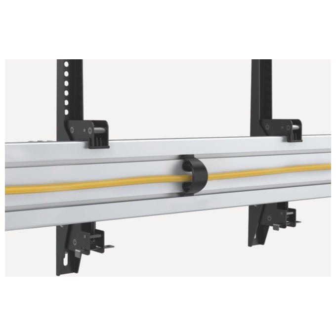 Equip 650373 Supporto a Soffitto per 2 TV 45'' 55'' Inclinabile VESA 600x400 50 Kg colore Nero Argento