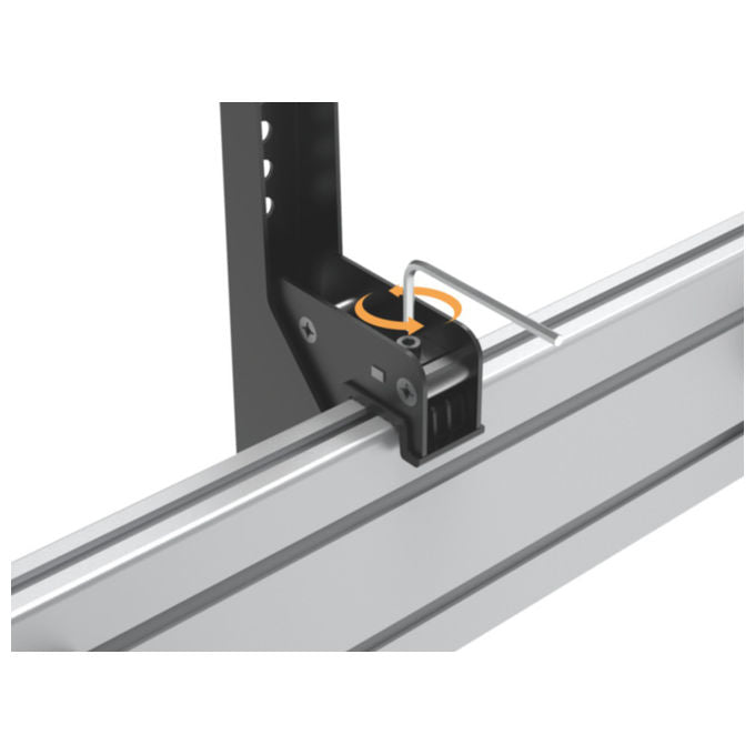Equip 650373 Supporto a Soffitto per 2 TV 45'' 55'' Inclinabile VESA 600x400 50 Kg colore Nero Argento