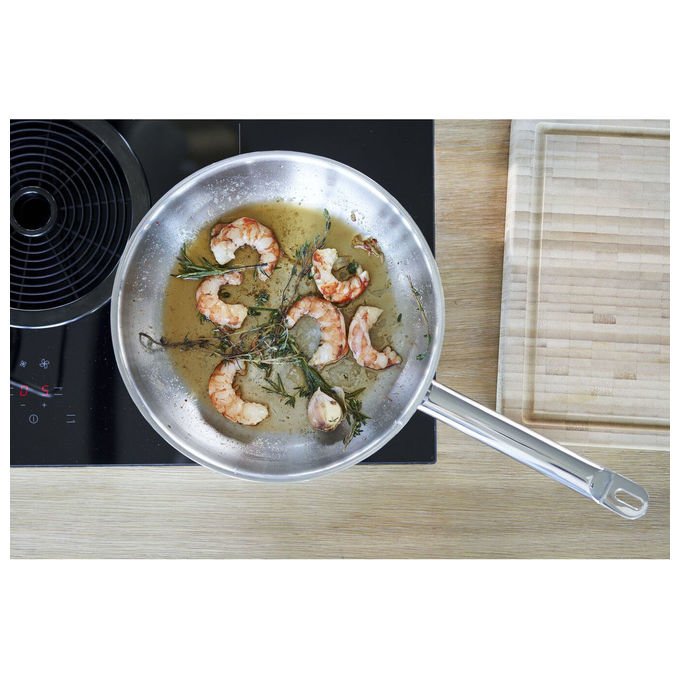 Zwilling 65128-200-0 Pro Padella Multiuso in Acciaio Inox Diametro 20 cm Temperatura Massima 300 °C Adatta a Tutti i Piani Cottura compresa Induzione Lavabile in Lavastoviglie colore Argentato