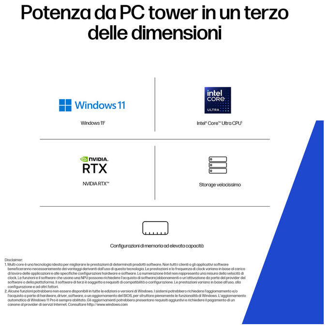 HP E26G8ET Z2 SFF G1I Stazione di lavoro 32 GB DDR5-SDRAM 1 TB SSD Windows 11 Pro colore Nero