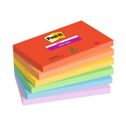 Post-it Confezione 6 Blocchetti 76x127mm 6x90 Fogli Super Sticky Collezione Playful Rosso