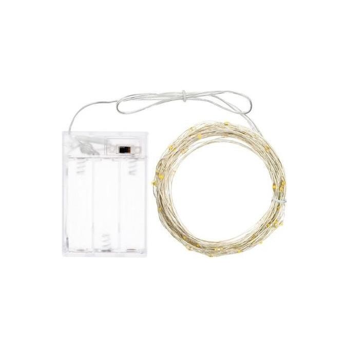 Lotti Filo Luci Catena Micro Led Bianco Caldo 10mt