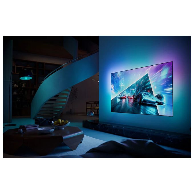 Philips 65OLED761-12 OLED TV 4K Ultra HD Smart 165,1 cm (65'') Wi-Fi HDR10+ Dolby Atmos Ambilight colore Metallico