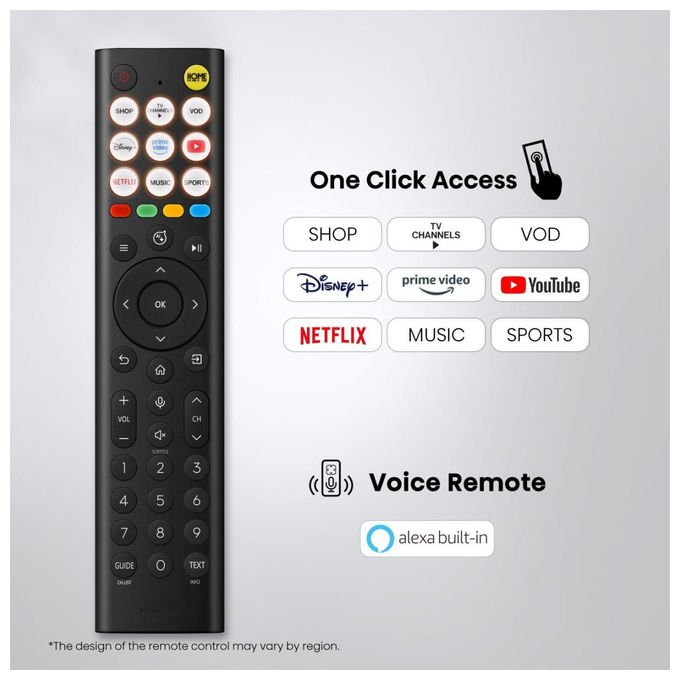 Hisense 65Q7S QLED Smart TV 65'' 4K Dolby Vision IQ HDR10+ VIDAA OS Dolby Atmos colore Nero