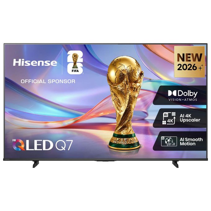 Hisense 65Q7S QLED Smart TV 65'' 4K Dolby Vision IQ HDR10+ VIDAA OS Dolby Atmos colore Nero