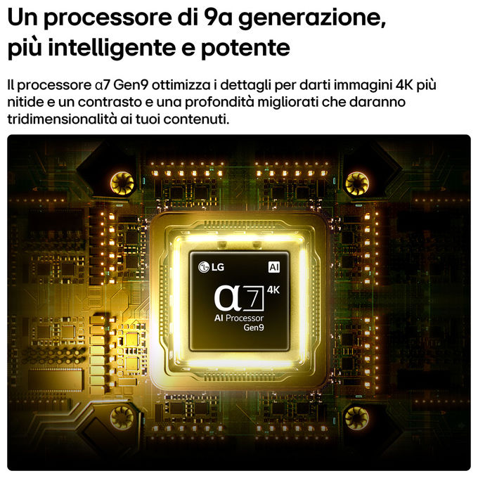 LG 65QNED70B6C QNED AI MiniLED 65'' Smart TV 4K 100% Volume Colore 3 HDMI colore Nero