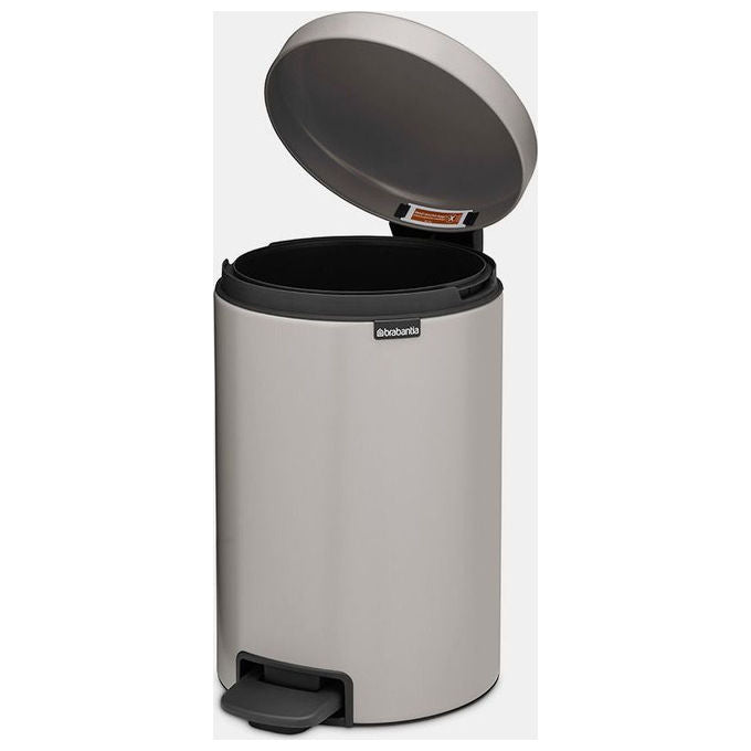 Brabantia 662205-01 NewIcon Kosz peda'lowy 12 l Acciaio Chiusura lenta e silenziosa colore Grigio