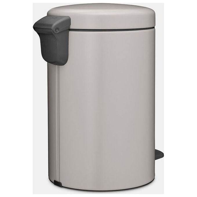 Brabantia 662205-01 NewIcon Kosz peda'lowy 12 l Acciaio Chiusura lenta e silenziosa colore Grigio