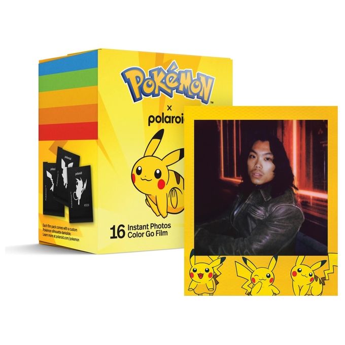 Polaroid 6657 Pellicola Istantanea a Colori per Fotocamera Go Edizione Pokémon Pikachu Confezione Doppia con 16 Foto e Cornici Gialle colore Giallo