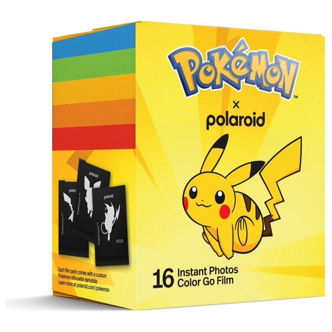 Polaroid 6657 Pellicola Istantanea a Colori per Fotocamera Go Edizione Pokémon Pikachu Confezione Doppia con 16 Foto e Cornici Gialle colore Giallo