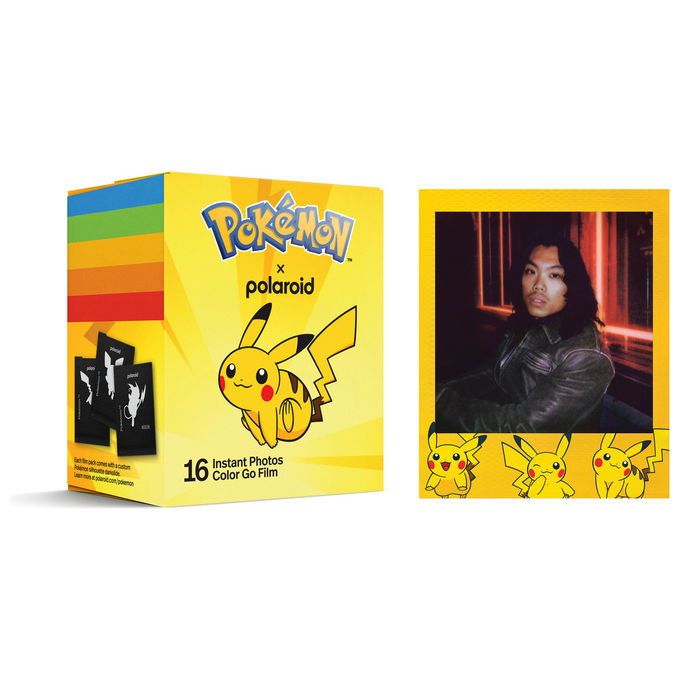 Polaroid 6657 Pellicola Istantanea a Colori per Fotocamera Go Edizione Pokémon Pikachu Confezione Doppia con 16 Foto e Cornici Gialle colore Giallo