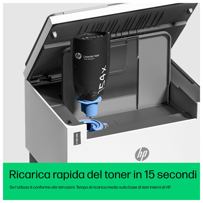 HP LaserJet Stampante Multifunzione Tank 2604dw Bianco e Nero Wireless