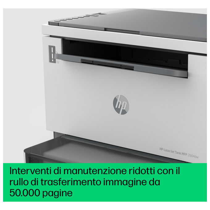 HP LaserJet Stampante Multifunzione Tank 2604dw Bianco e Nero Wireless