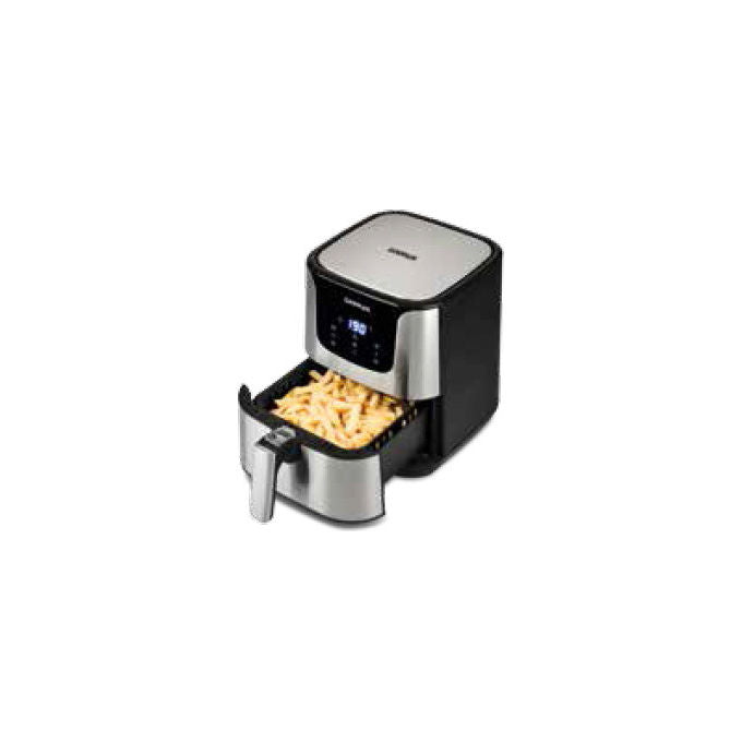 G3 Ferrari G10125 Friggisano - Friggitrice ad aria 3,5 L, 1500 W, 8 programmi preimpostati, Display digitale, Tecnologia di circolazione dell'aria calda, Argento